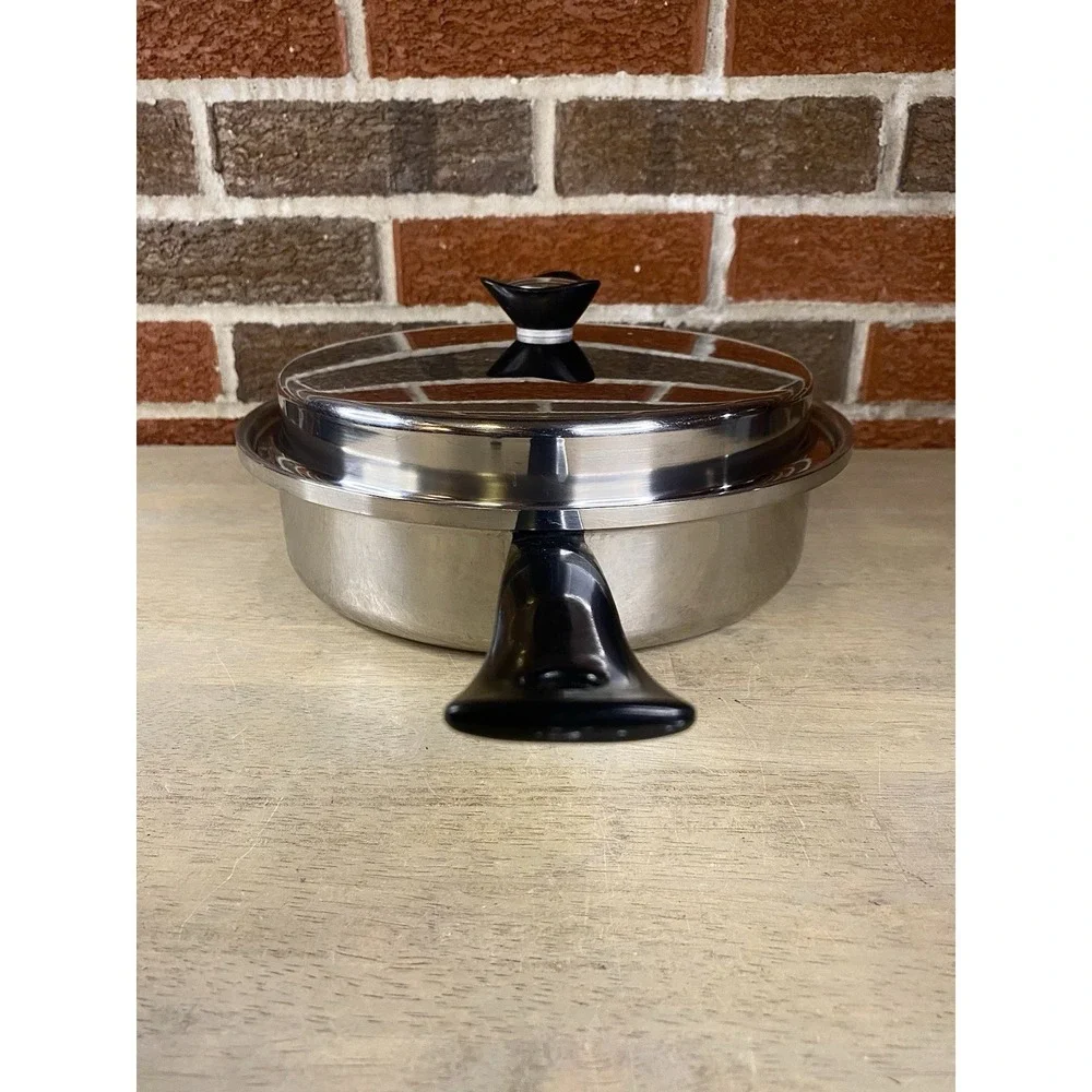 Maxam 18/8 3-Ply Stainless Steel 10 Inch Skillet With Lid USA‎